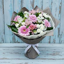 Букет цветов из:  Герберы, Альстромерии и Хризантемы в Веселом