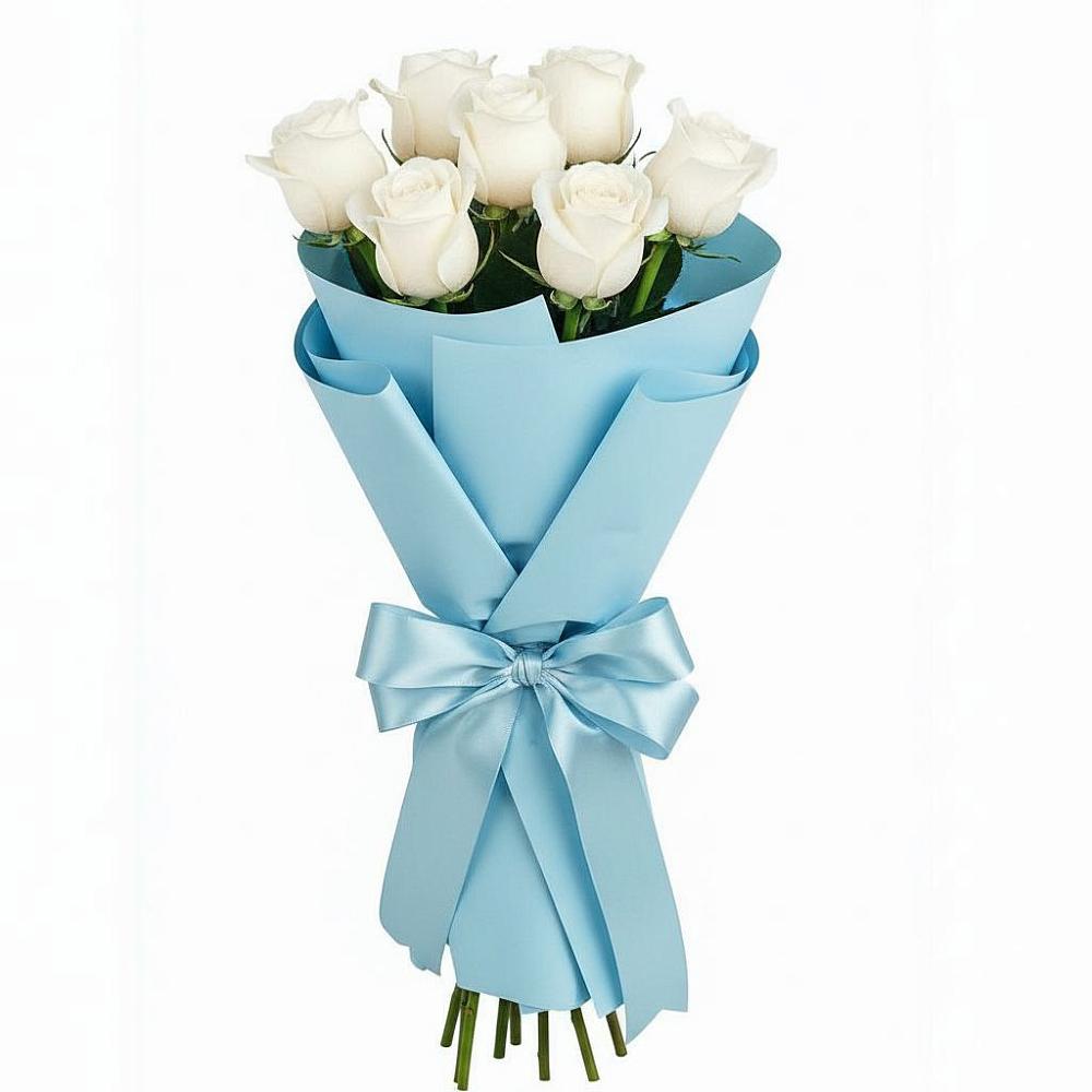 Букет 7 белых роз Проуд в Веселом
