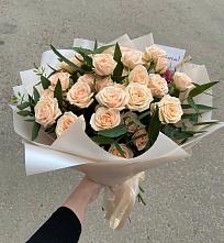 Букет Кремовые розы Латте #REPLACE_PRED# Веселом