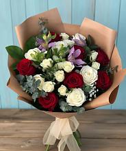Букет цветов из:  Розы и Альстромерии в Веселом
