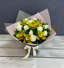 Букет цветов из:  Орхидеи и Розы в Веселом