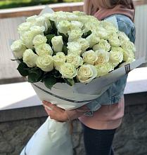 Букет 35 Белых роз #REPLACE_PRED# Веселом