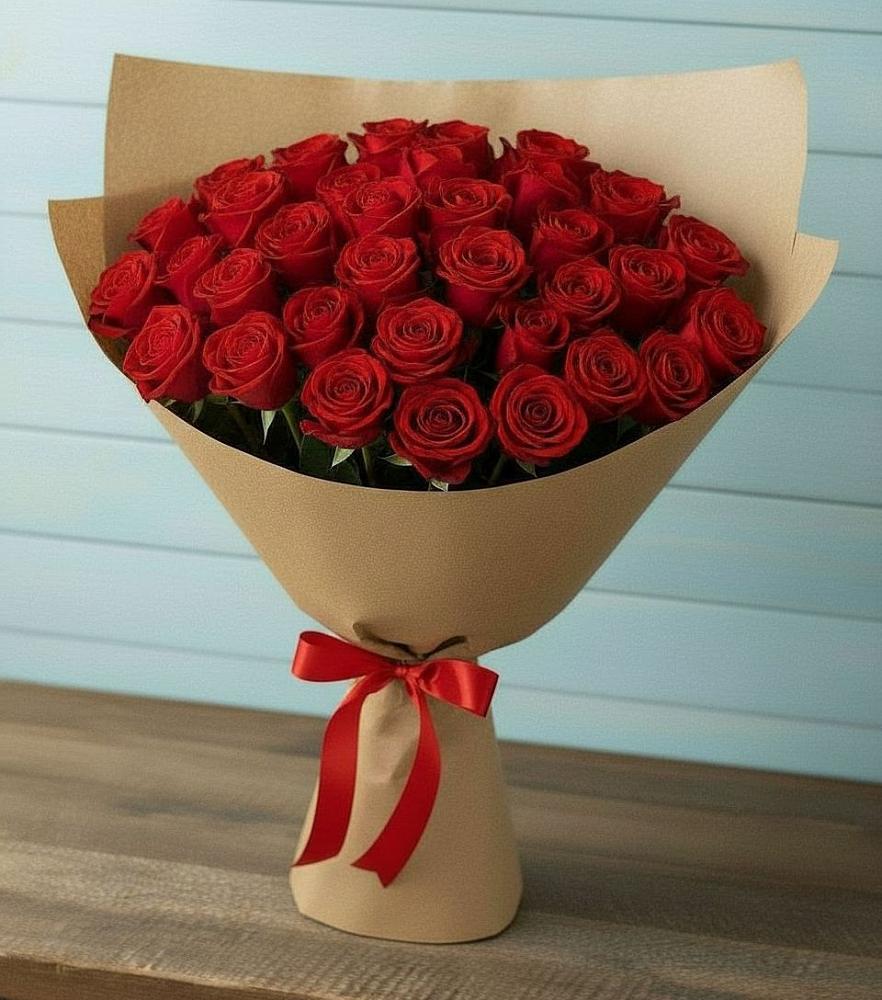 Букет Красные розы Милано в Веселом