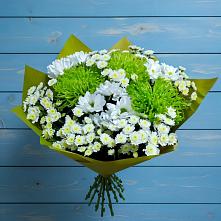 Букет цветов из:  Хризантемы #REPLACE_PRED# Веселом