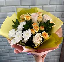 Букет цветов из:  Розы и Хризантемы #REPLACE_PRED# Веселом