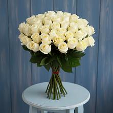 Букет 51 Белая роза Эдлесс Лав #REPLACE_PRED# Веселом