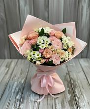 Букет цветов из:  Гвоздики, Розы и Хризантемы в Веселом