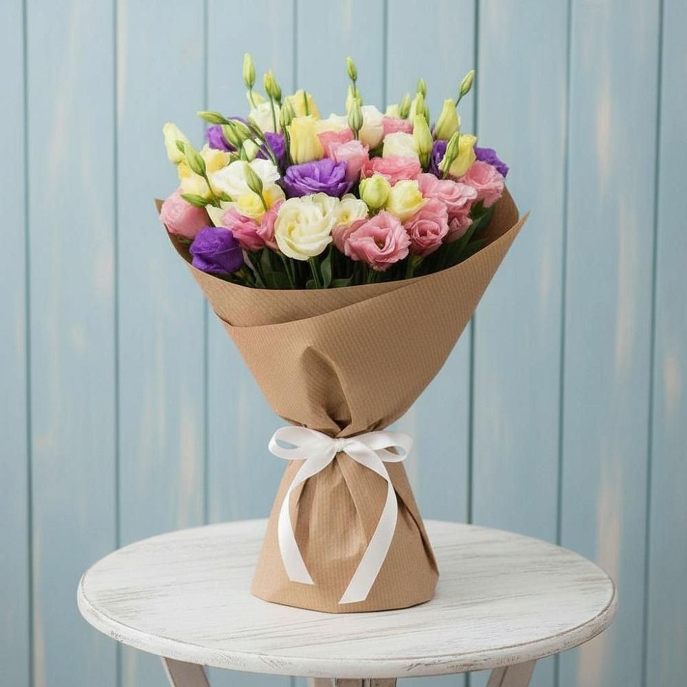 Букет цветов из: Лизиантусы в Веселом