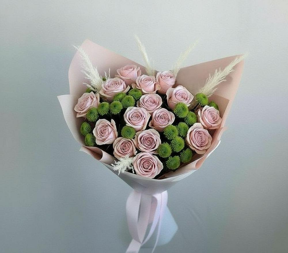 Букет цветов из: Розы и Хризантемы в Веселом
