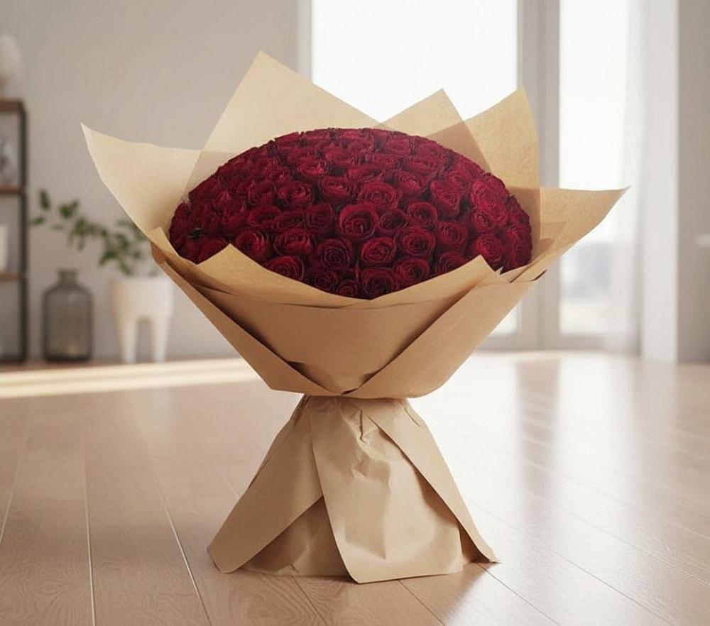 Букет 101 Красная роза в Веселом