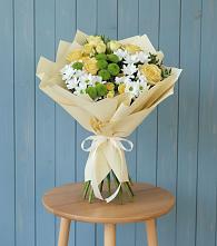 Букет цветов из:  Хризантемы и Розы в Веселом