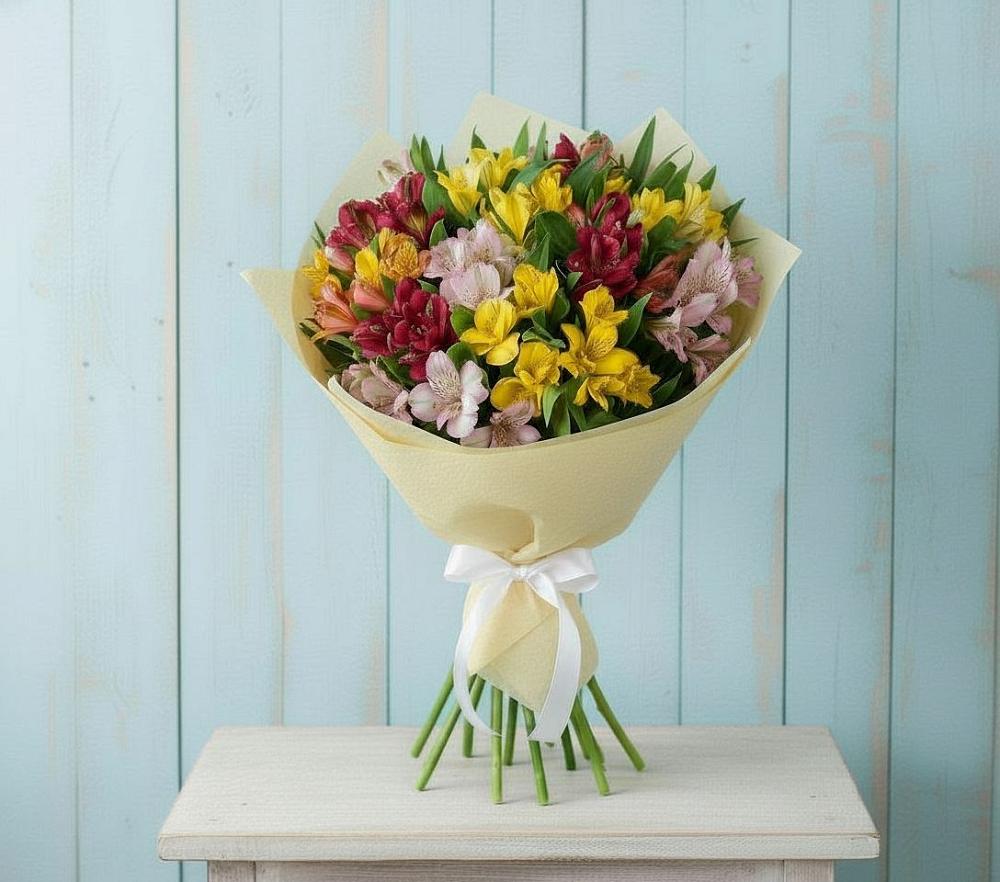 Букет цветов из: Альстромерии в Веселом