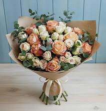 Букет цветов из:  Альстромерии и Розы в Веселом